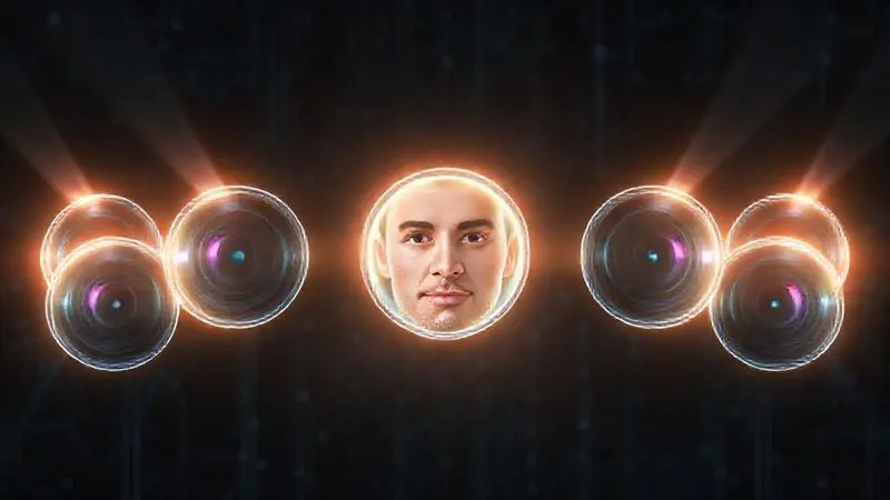 Ilustração conceitual das oito melhores câmeras frontais competindo em qualidade de imagem para retratos e selfies.