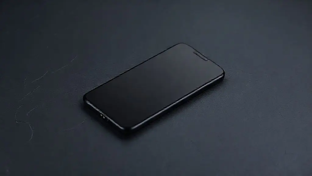 Smartphone preto, sem marca, em superfície escura, representando a análise do iPhone 7 Plus e se sua compra vale a pena em 2024.