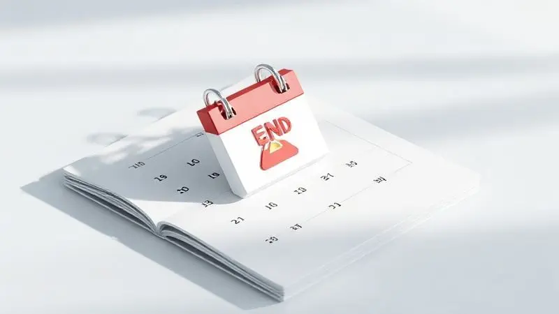 Ilustração representando o fim das atualizações de software de um smartphone, com um ícone de alerta sobre uma página de calendário.