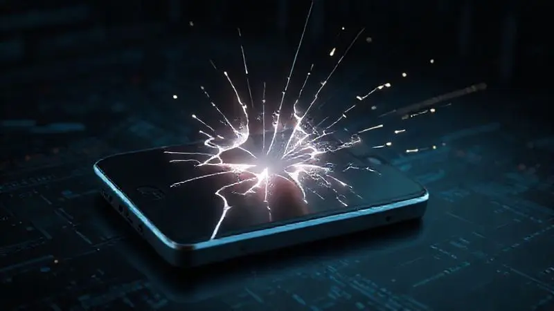 Ilustração conceitual de um smartphone antigo tentando executar um sistema operacional moderno, simbolizando o limite de atualizações do iOS.