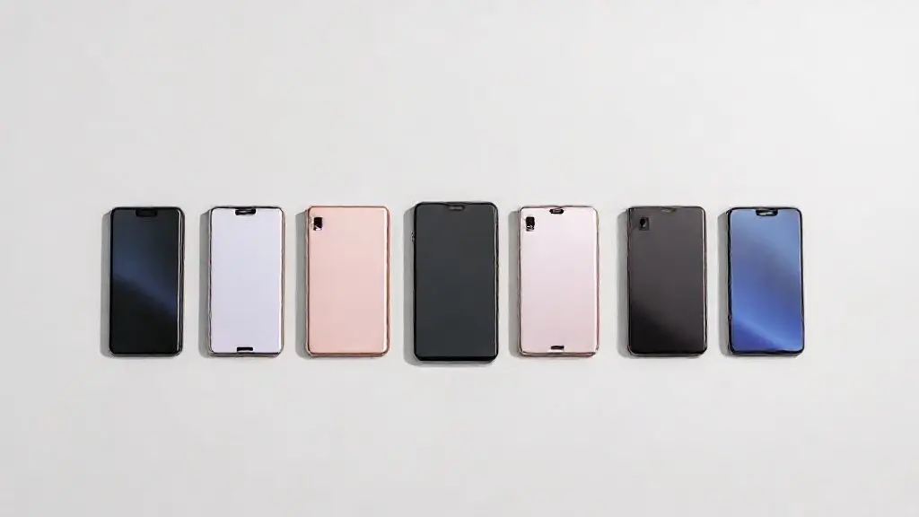 Vários modelos dos melhores iPhones para comprar alinhados em um fundo neutro, destacando as diferenças de tamanho, cores e design.
