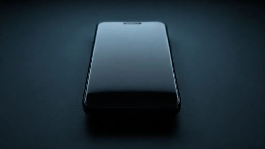 Fotografia profissional de estúdio de um smartphone premium de última geração, destacando o design sofisticado e a qualidade da tela.